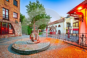 Komarno, Slovakia. Beautiful Courtyard of Europe square