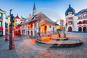 Komarno, Slovakia. Downtown square - Courtyard of Europe