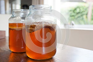 Kombucha Tea in a glass jar