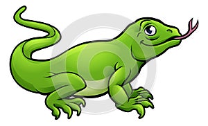 Komodo Dragon Lizard Cartoon Character