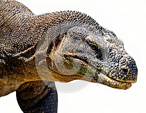 Komodo dragon monitor lizard - Varanus komodoensis - is a member of the family Varanidae that is endemic to the Indonesian islands