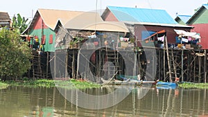 Kompong Kleang floating village in Siem Reap Cambodia photo