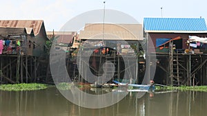 Kompong Kleang floating village in Siem Reap Cambodia photo