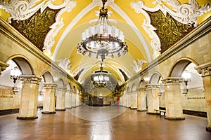 Komsomolskaya - the most beautiful station in Moscow