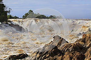 Kon pra peng waterfalls in champasak southern of laos republic