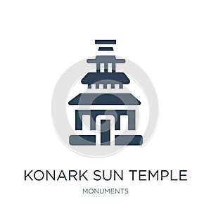 konark sun temple icon in trendy design style. konark sun temple icon isolated on white background. konark sun temple vector icon