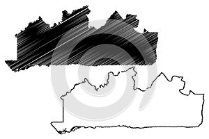 Kongo Central Province map vector