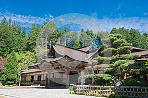 Kongo Sanmai-in Temple in Koya, Wakayama, Japan. Mount Koya is UNESCO World Heritage Site- Sacred