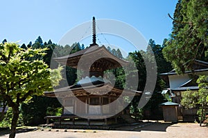 Kongo Sanmai-in Temple in Koya, Wakayama, Japan. Mount Koya is UNESCO World Heritage Site- Sacred