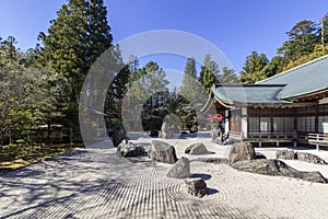 Kongobu-ji, the ecclesiastic head temple of Koyasan Shingon Buddhism and Japan largest rock garden, Mount Koya photo