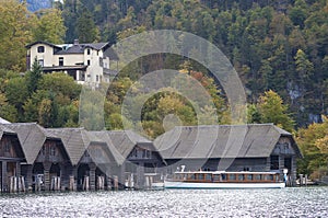 Konigsee, Germany - lake surrounded with mountains, Berchtesgaden National Park, Bavaria, Germany