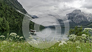 Konigssee Idyllic alpine lake in Berchtesgaden, Bavaria, Germany