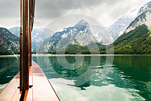 Konigssee lake, known as Germany`s deepest and cleanest lake.