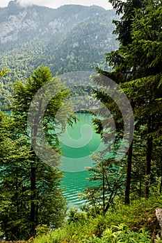 Konigssee lake, known as Germany`s deepest and cleanest lake.