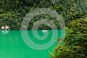 Konigssee lake, known as Germany`s deepest and cleanest lake.