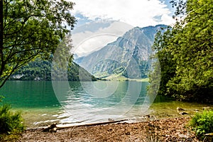 Konigssee lake, known as Germany`s deepest and cleanest lake.