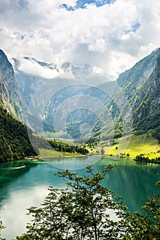 Konigssee lake, known as Germany`s deepest and cleanest lake. photo