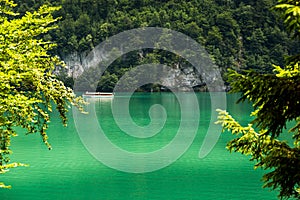 Konigssee lake, known as Germany`s deepest and cleanest lake. photo