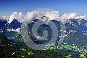 The Konigssee lake seen from Kehlsteinhaus.