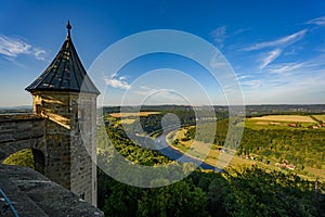 Konigstein or Koenigstein fortress, Saxony, Germany