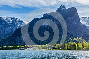 Koningsee lake and St. Bartholomew's Church, Germany