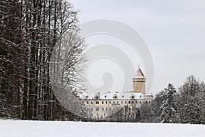 Konopiste Castle in winter