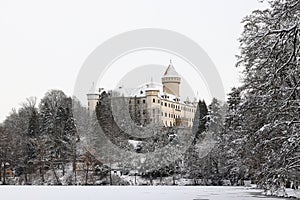 Konopiste Castle in winter