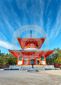 Konpon Daito Pagoda at Danjo Garan Temple in Koyasan