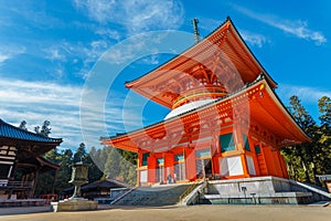 Konpon Daito Pagoda at Danjo Garan Temple in Koyasan area in Wakayama