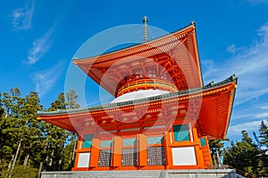 Konpon Daito Pagoda at Danjo Garan Temple in Koyasan area in Wakayama