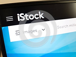 KONSKIE, POLAND - December 13, 2022: iStock website displayed on computer screen