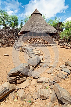 Konso tribe village in Karat Konso, Ethiopia