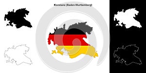 Konstanz outline map photo