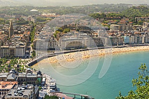 Kontxa beach in San Sebastian photo