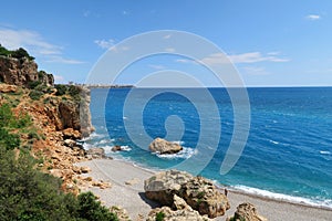 Konyaalti Beach in Antalya and Cliffs - Turkey