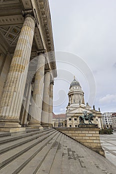 Konzerthaus Berlin and French Cathedral in Berlin at day