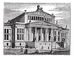Konzerthaus Berlin or Schauspielhaus Berlin, concert hall, Berlin, Germany, vintage engraving photo