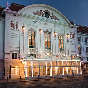 Konzerthaus Vienna at night photo