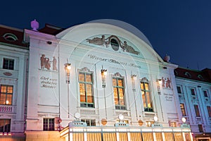 Konzerthaus Vienna at night photo