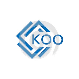 KOO letter logo design on white background. KOO creative circle letter logo concept. n