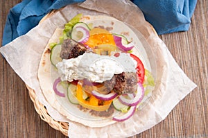 koobideh ground lamb wrap