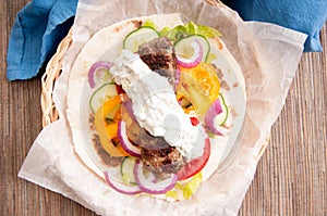 koobideh ground lamb wrap