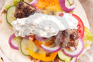 koobideh ground lamb wrap