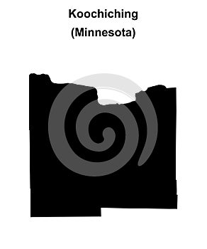 Koochiching outline map