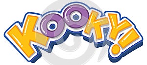 Kooky isolated word text