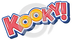 Kooky isolated word text