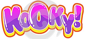 Kooky isolated word text