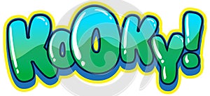 Kooky isolated word text