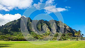 Koolau mountain range in Hawaii