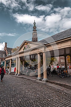 The Koornbrug or Koornbeursbrug in Leiden, Netherlands